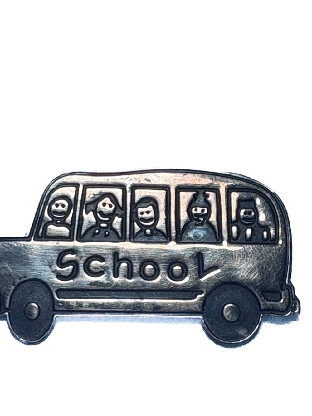 Vintage Sterling Silver School Bus Brooch 925 Mexico - Picture 3 of 14